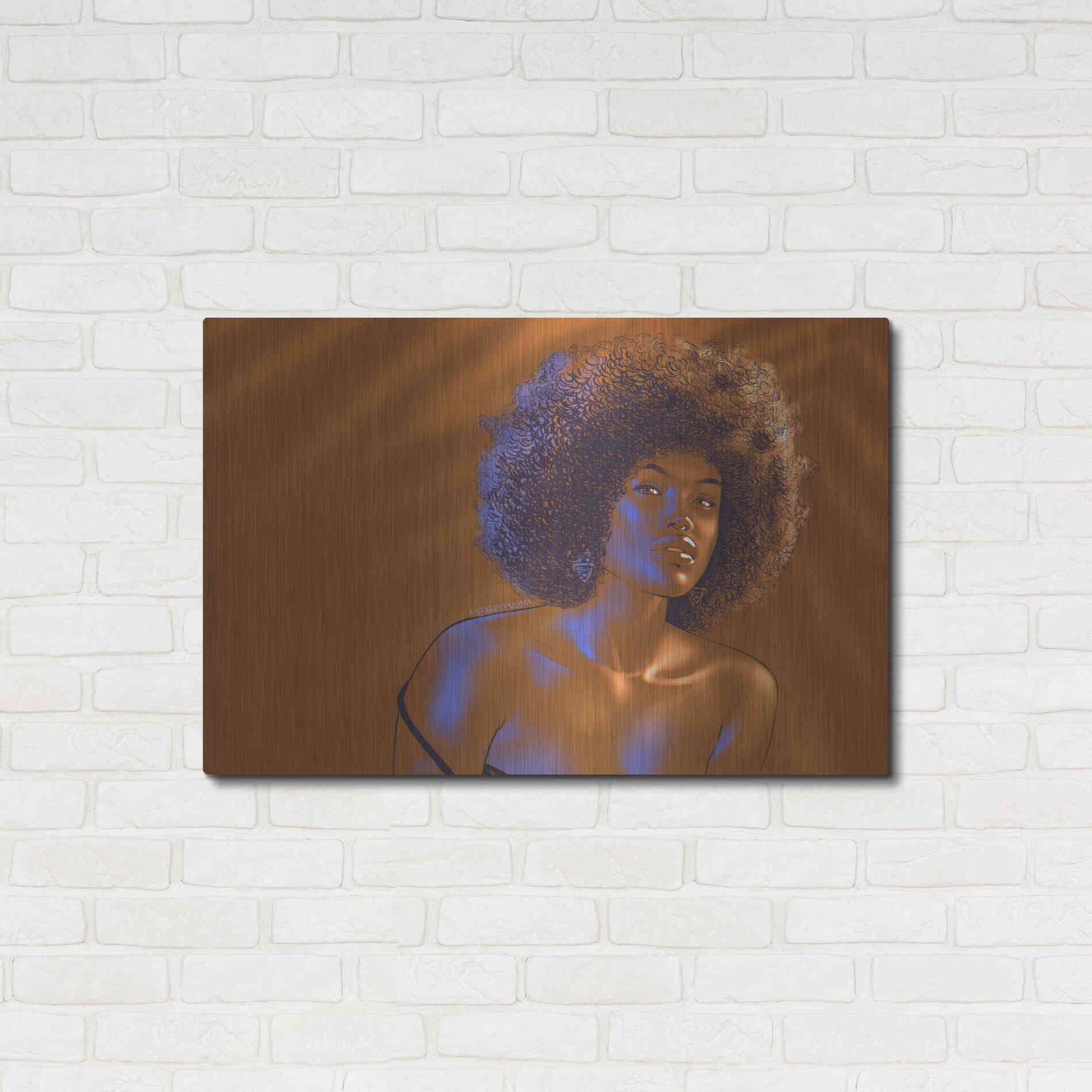 Luxe Metal Art 'Tanarelle' by Katalina, Metal Wall Art,36x24