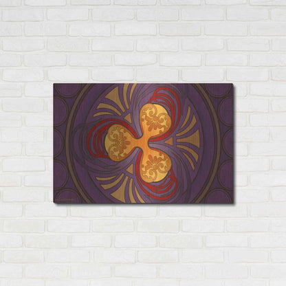 Luxe Metal Art 'Art Nouveau Ripple Crypto' by Katalina, Metal Wall Art,36x24