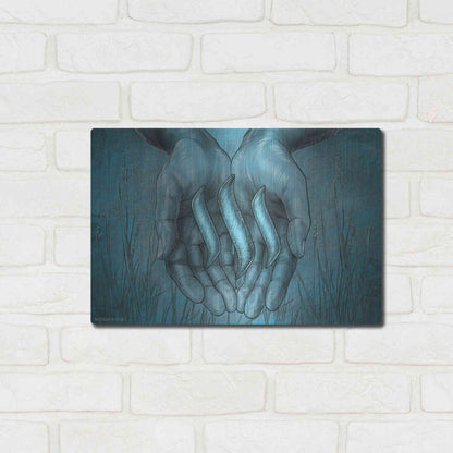 Luxe Metal Art 'Steem Crypto' by Katalina, Metal Wall Art,16x12