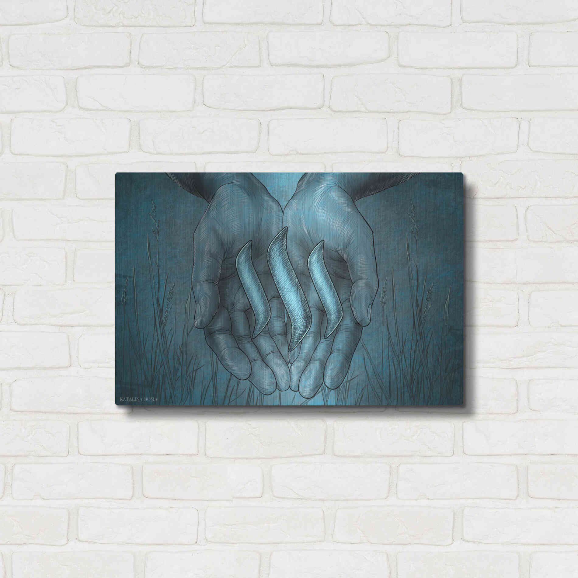 Luxe Metal Art 'Steem Crypto' by Katalina, Metal Wall Art,24x16