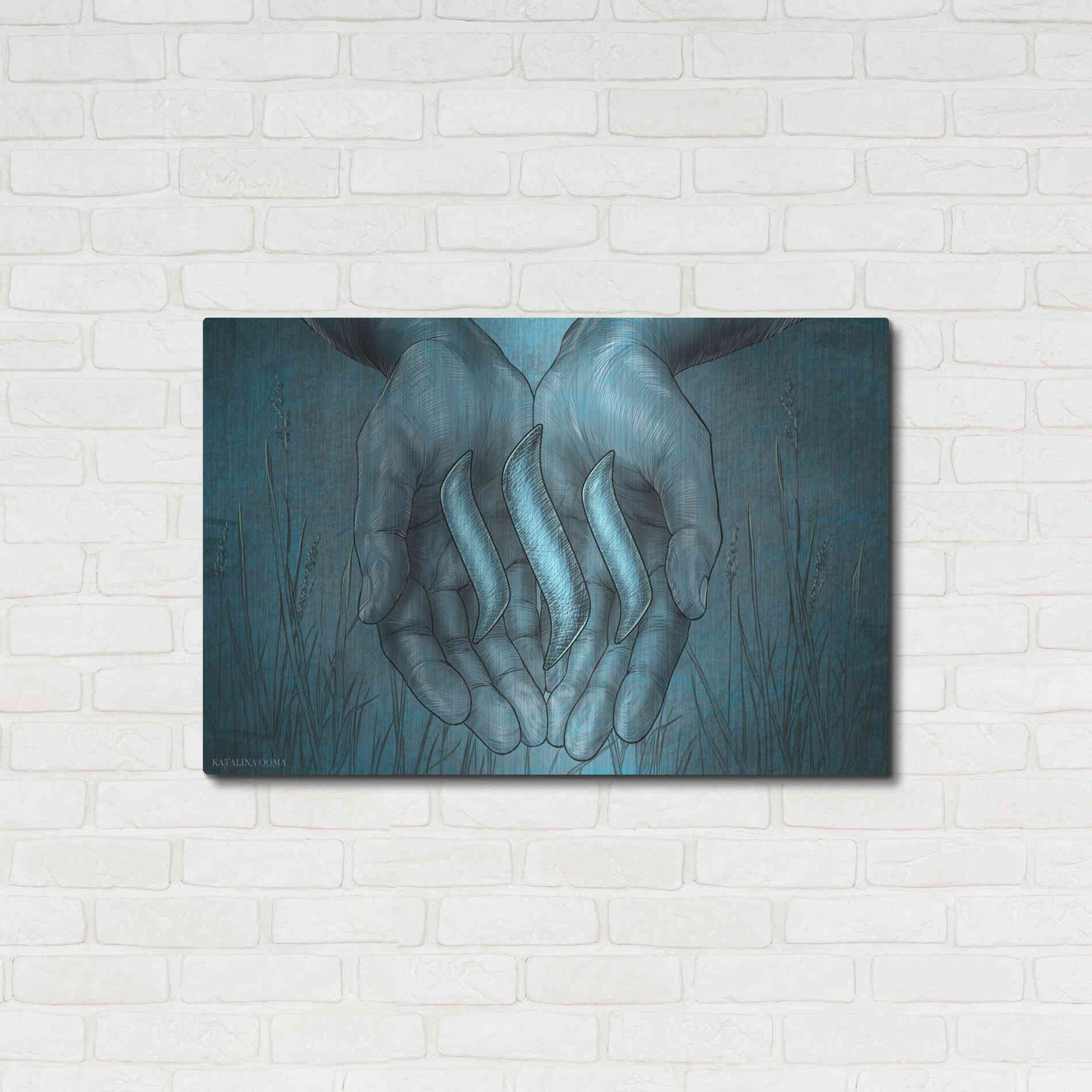 Luxe Metal Art 'Steem Crypto' by Katalina, Metal Wall Art,36x24