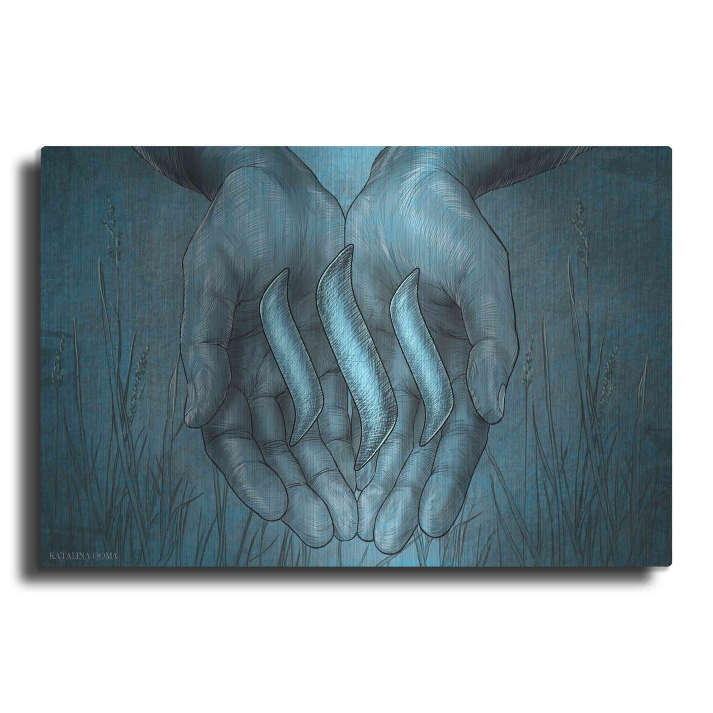 Luxe Metal Art 'Steem Crypto' by Katalina, Metal Wall Art