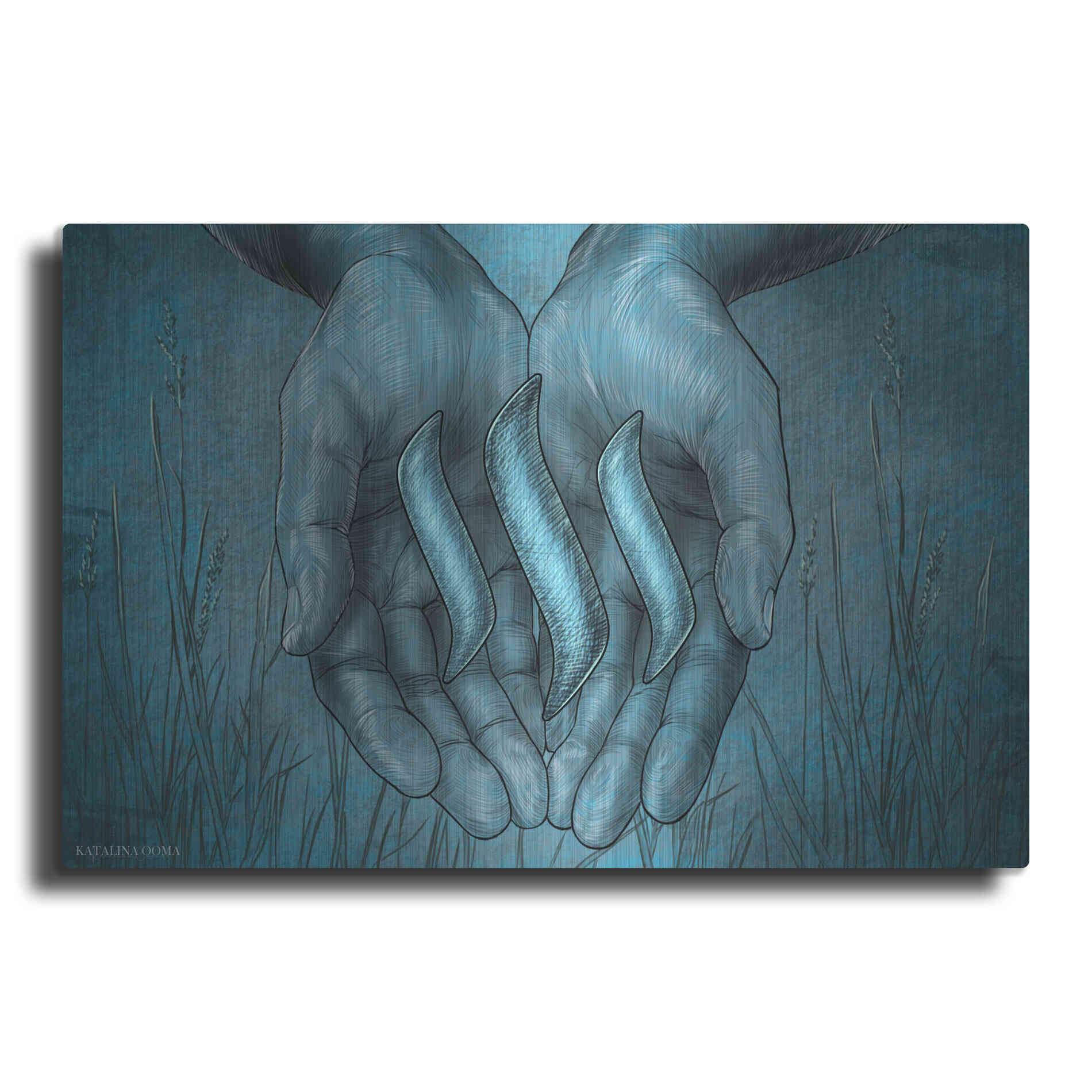 Luxe Metal Art 'Steem Crypto' by Katalina, Metal Wall Art