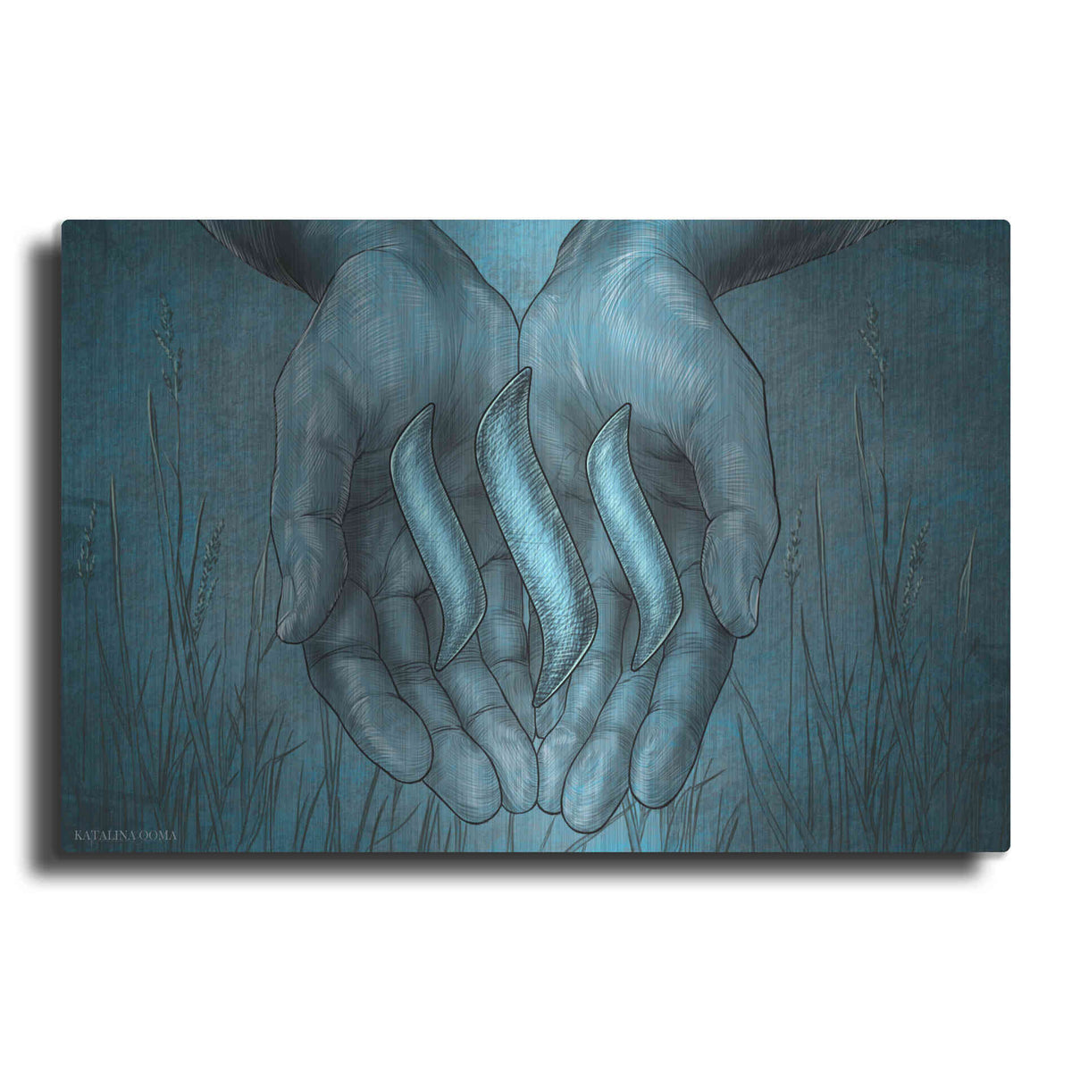 Luxe Metal Art 'Steem Crypto' by Katalina, Metal Wall Art