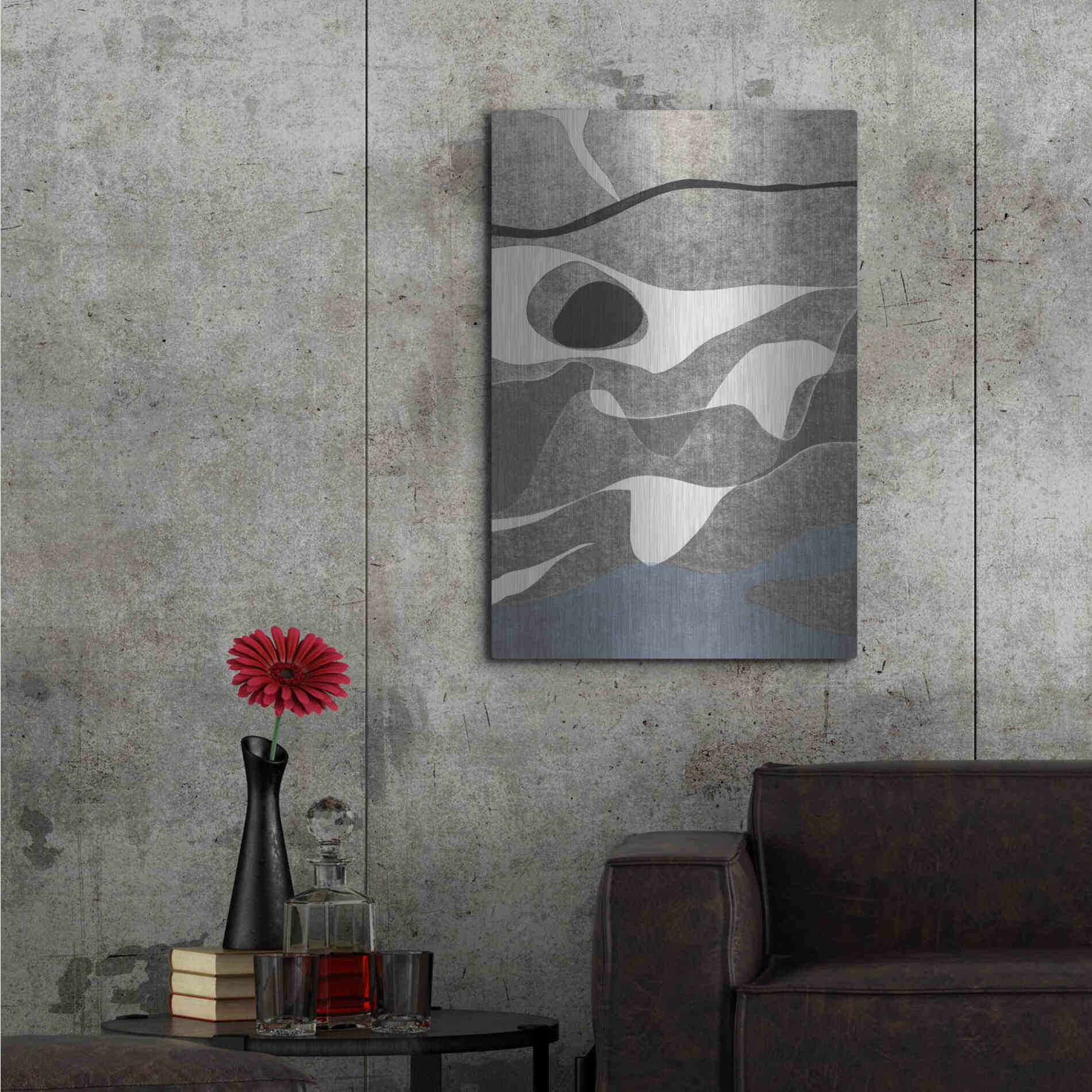 Luxe Metal Art 'Naiad III' by Rob Delamater, Metal Wall Art,24x36