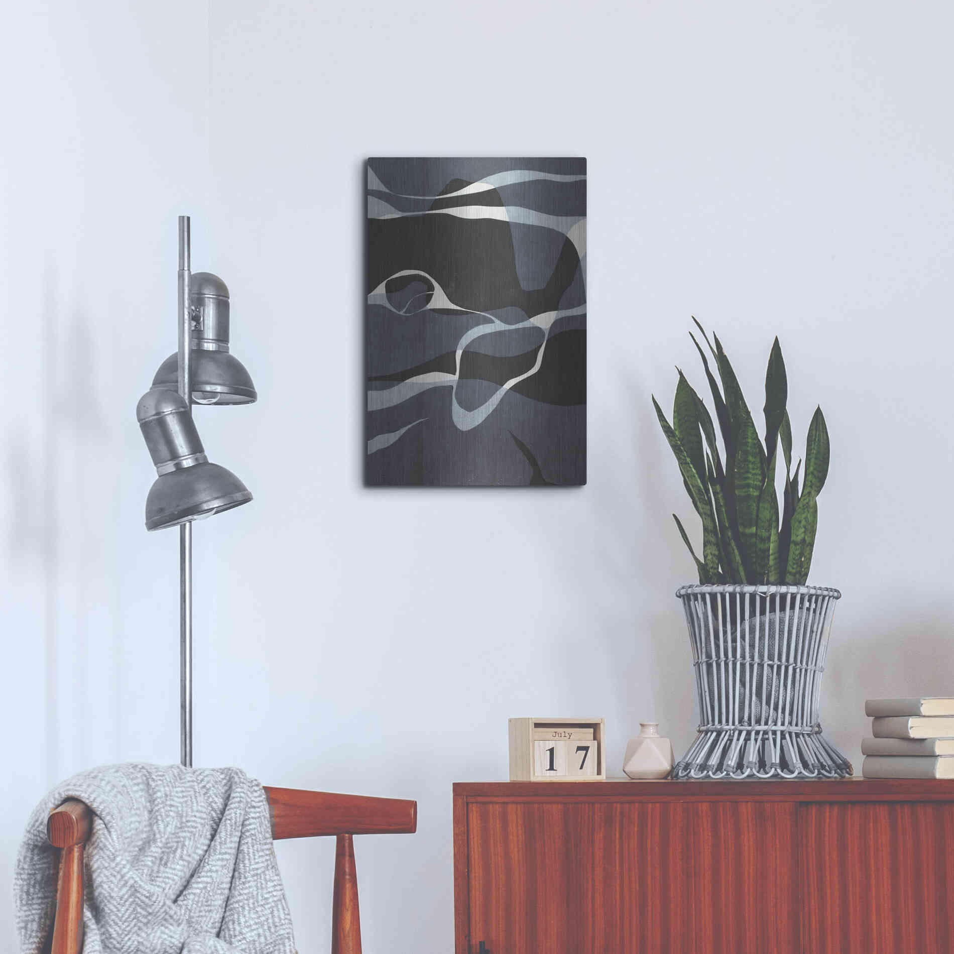 Luxe Metal Art 'Naiad I' by Rob Delamater, Metal Wall Art,16x24