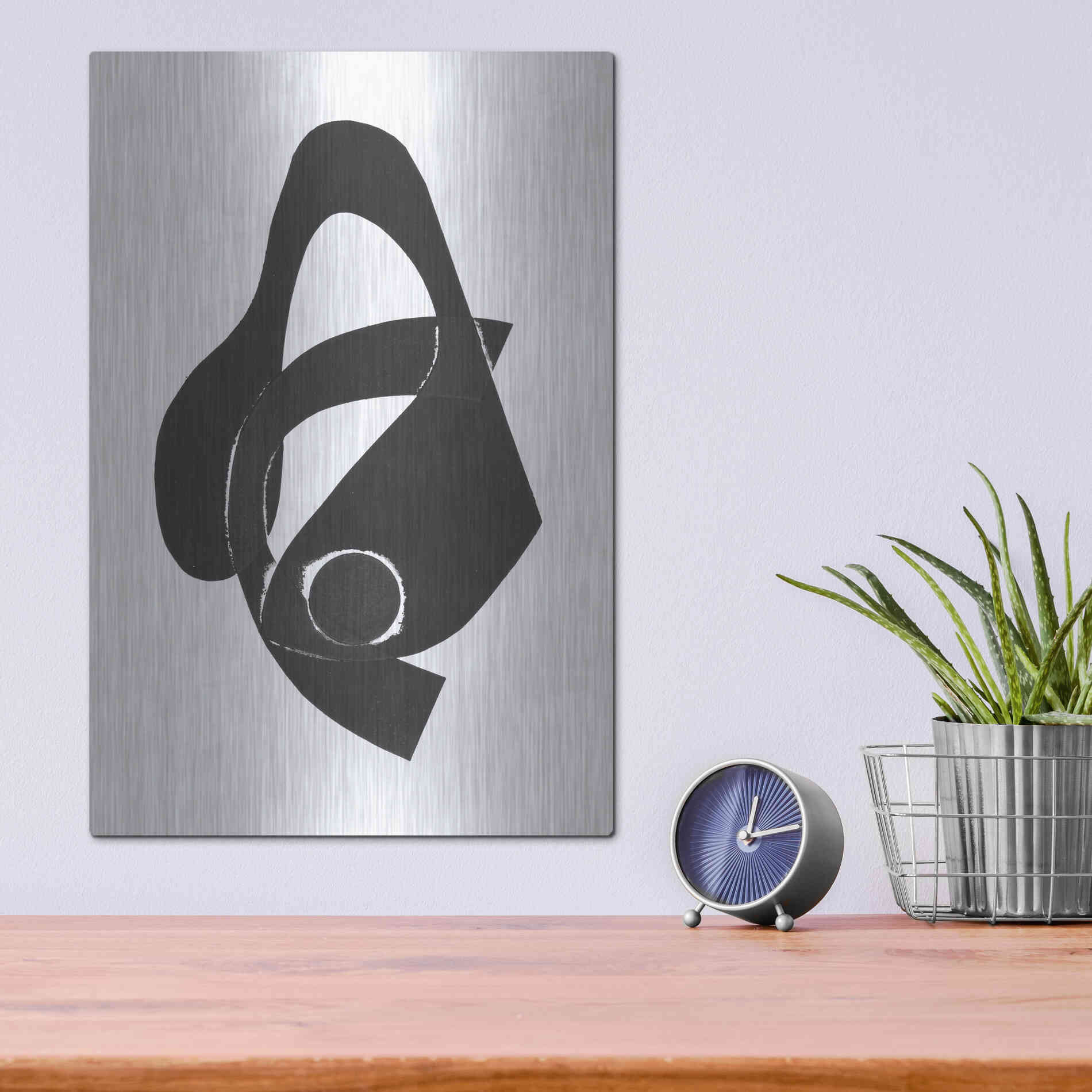 Luxe Metal Art 'Gizmo II' by Rob Delamater, Metal Wall Art,12x16