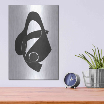 Luxe Metal Art 'Gizmo II' by Rob Delamater, Metal Wall Art,12x16