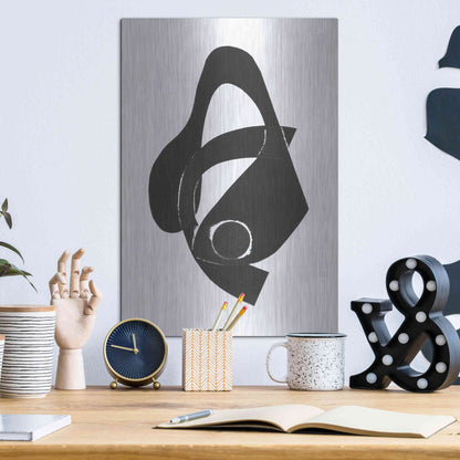 Luxe Metal Art 'Gizmo II' by Rob Delamater, Metal Wall Art,12x16