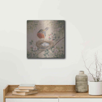 Luxe Metal Art 'Spring Eggs' by Pam Britton, Metal Wall Art,12x12