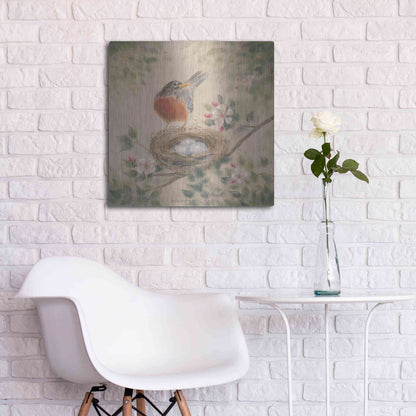 Luxe Metal Art 'Spring Eggs' by Pam Britton, Metal Wall Art,24x24