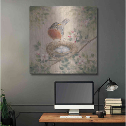 Luxe Metal Art 'Spring Eggs' by Pam Britton, Metal Wall Art,36x36