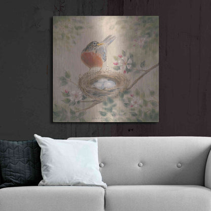 Luxe Metal Art 'Spring Eggs' by Pam Britton, Metal Wall Art,36x36