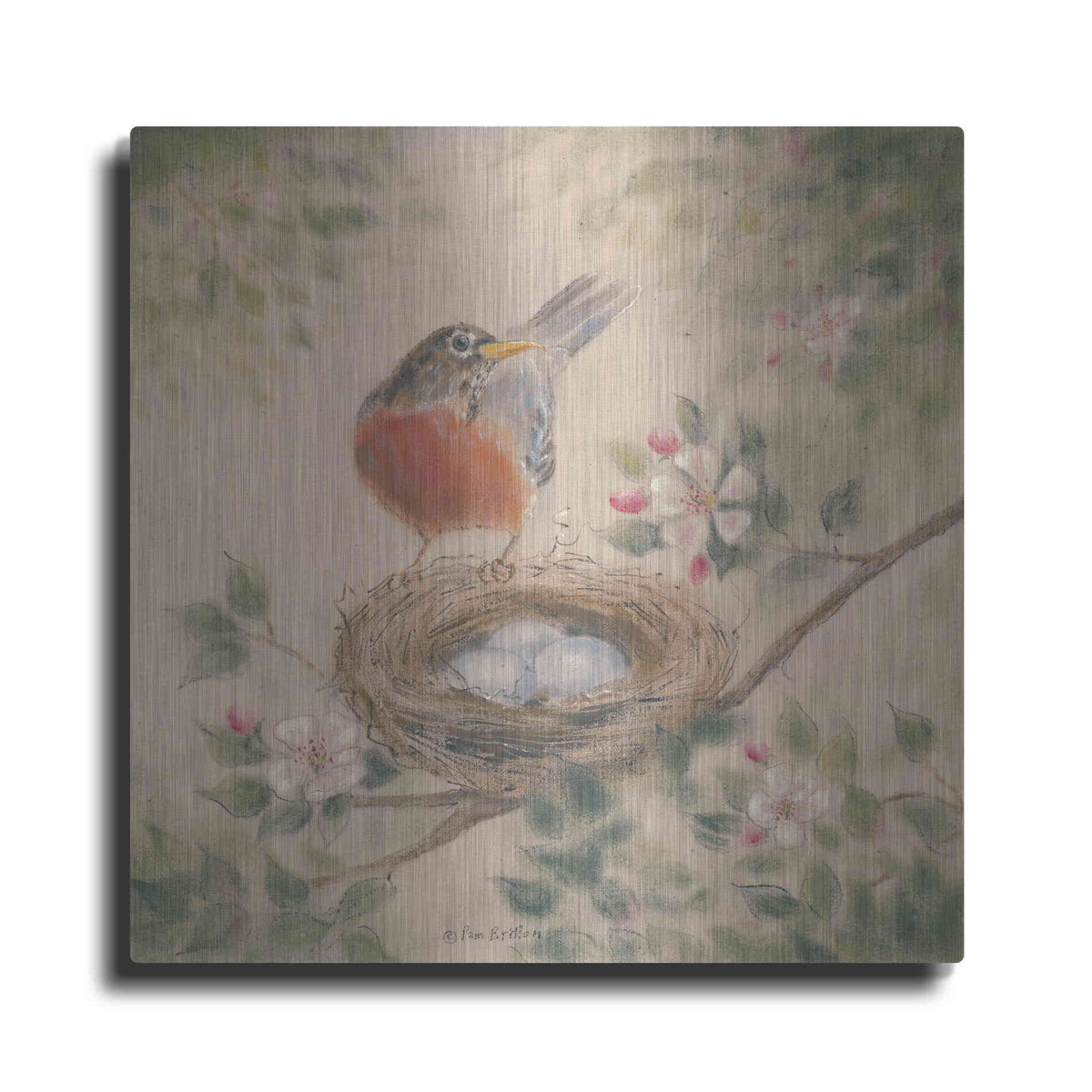 Luxe Metal Art 'Spring Eggs' by Pam Britton, Metal Wall Art