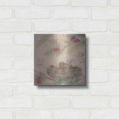 Luxe Metal Art 'Fledglings' by Pam Britton, Metal Wall Art,12x12