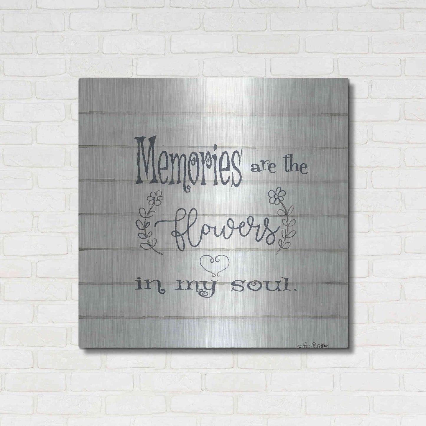 Luxe Metal Art 'Memories' by Pam Britton, Metal Wall Art,36x36
