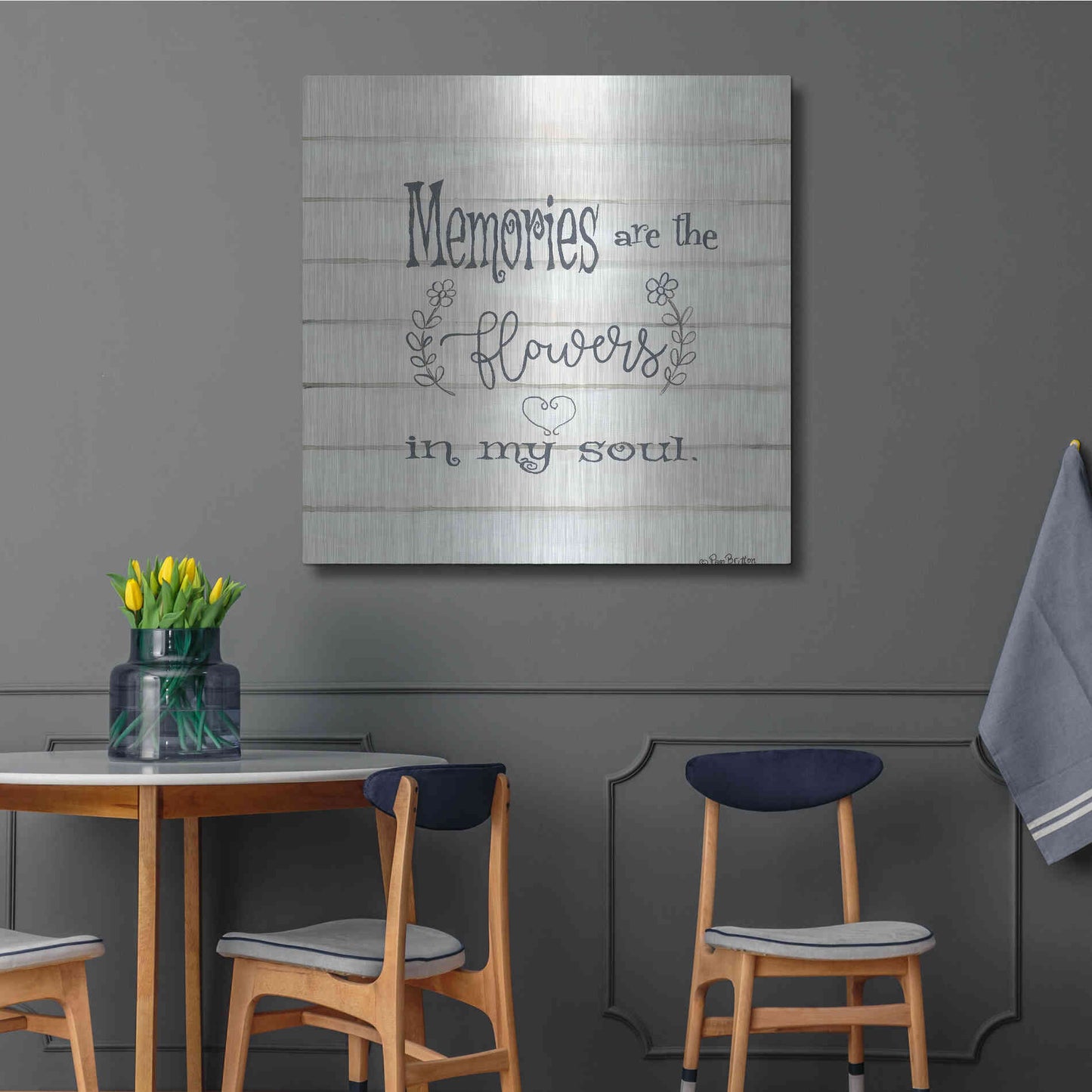 Luxe Metal Art 'Memories' by Pam Britton, Metal Wall Art,36x36