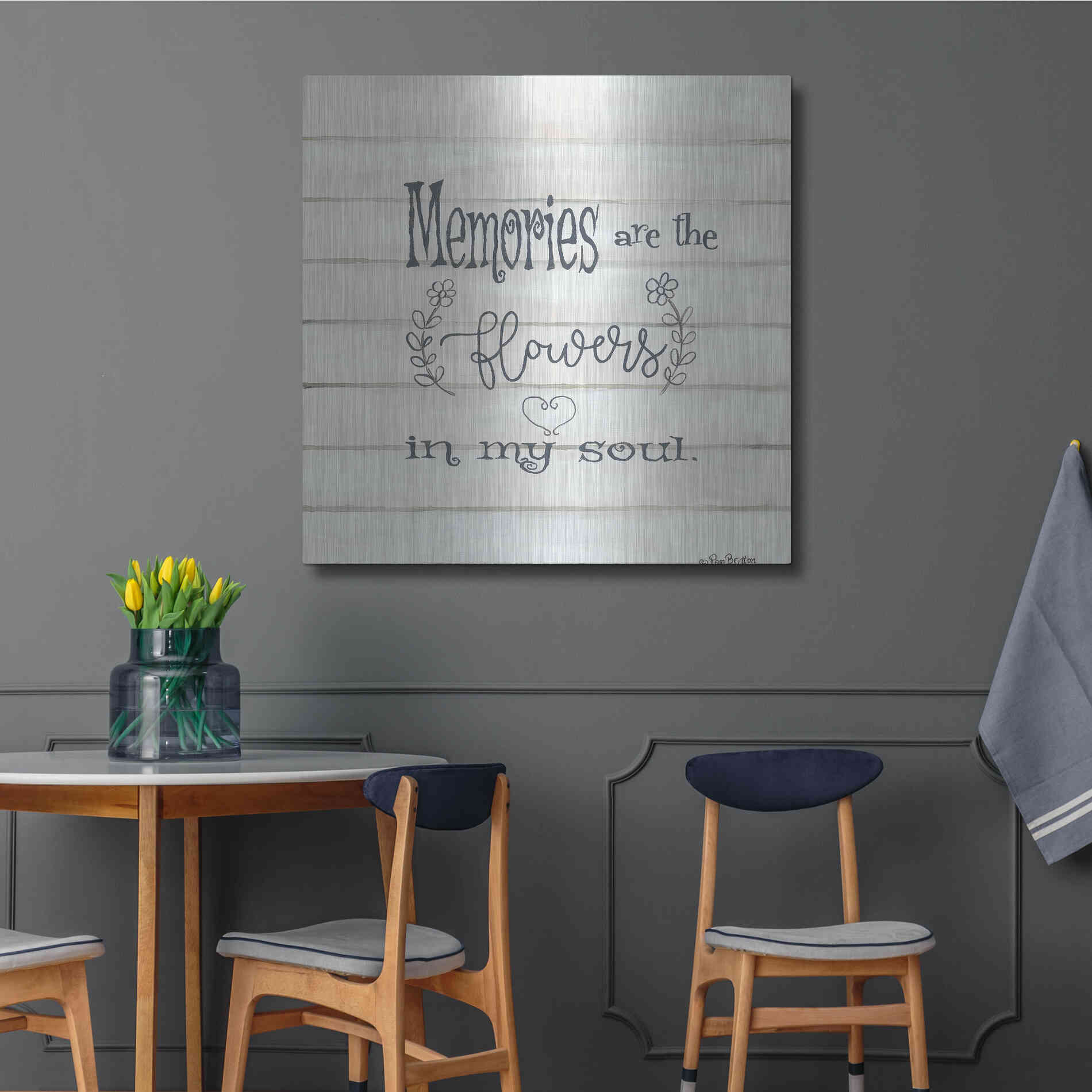 Luxe Metal Art 'Memories' by Pam Britton, Metal Wall Art,36x36