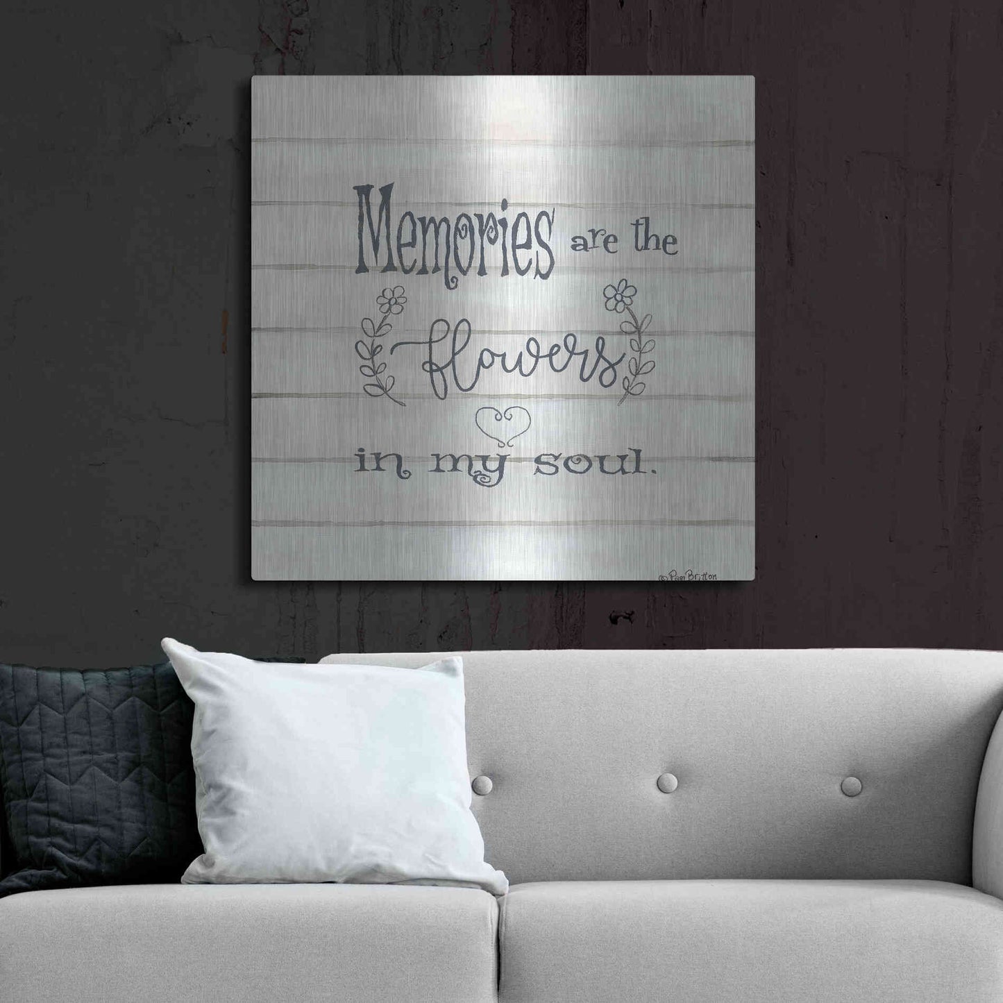 Luxe Metal Art 'Memories' by Pam Britton, Metal Wall Art,36x36