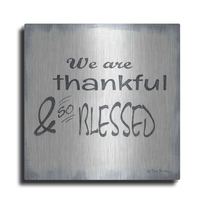 Luxe Metal Art 'Thankful & Blessed' by Pam Britton, Metal Wall Art