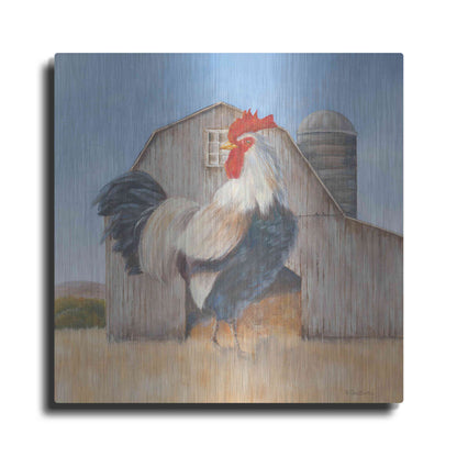 Luxe Metal Art 'Country Rooster' by Pam Britton, Metal Wall Art