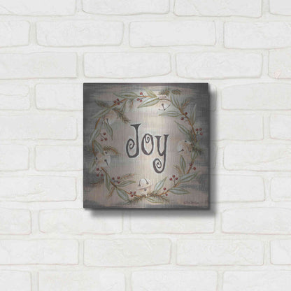 Luxe Metal Art 'Jingle Joy Wreath' by Pam Britton, Metal Wall Art,12x12