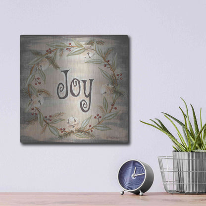Luxe Metal Art 'Jingle Joy Wreath' by Pam Britton, Metal Wall Art,12x12