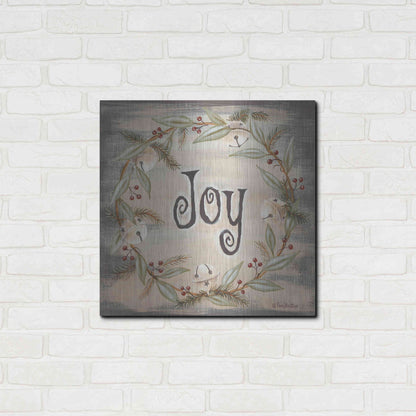 Luxe Metal Art 'Jingle Joy Wreath' by Pam Britton, Metal Wall Art,24x24
