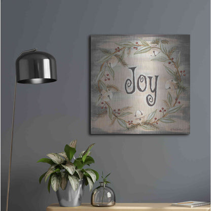 Luxe Metal Art 'Jingle Joy Wreath' by Pam Britton, Metal Wall Art,24x24
