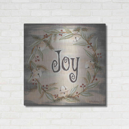 Luxe Metal Art 'Jingle Joy Wreath' by Pam Britton, Metal Wall Art,36x36