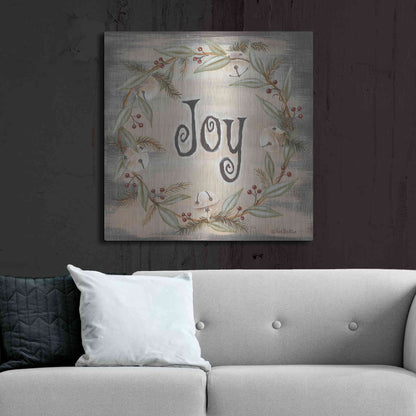 Luxe Metal Art 'Jingle Joy Wreath' by Pam Britton, Metal Wall Art,36x36