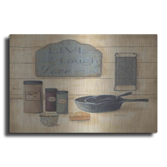 Luxe Metal Art 'Live Laugh Love' by Pam Britton, Metal Wall Art