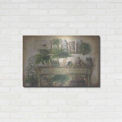 Luxe Metal Art 'Potting Bench I' by Pam Britton, Metal Wall Art,36x24