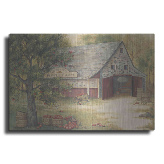 Luxe Metal Art 'Sunflower Valley Apple Farm' by Pam Britton, Metal Wall Art