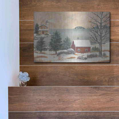 Luxe Metal Art 'Lobster Cove' by Pam Britton, Metal Wall Art,16x12
