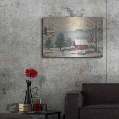 Luxe Metal Art 'Lobster Cove' by Pam Britton, Metal Wall Art,36x24