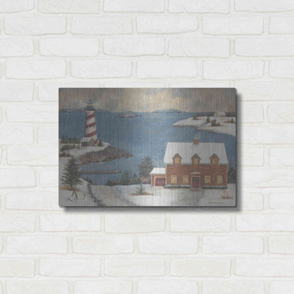 Luxe Metal Art 'Candy Cane Bay' by Pam Britton, Metal Wall Art,24x16