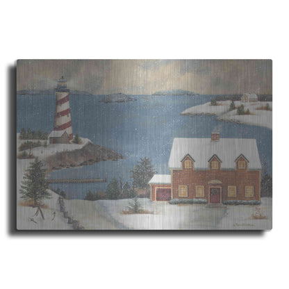 Luxe Metal Art 'Candy Cane Bay' by Pam Britton, Metal Wall Art