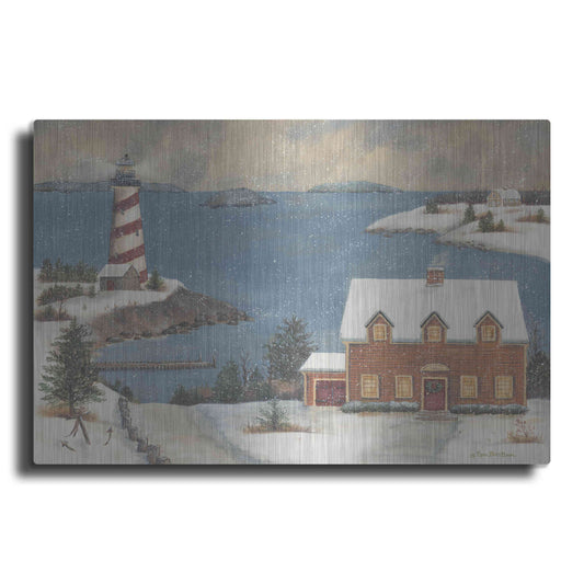 Luxe Metal Art 'Candy Cane Bay' by Pam Britton, Metal Wall Art