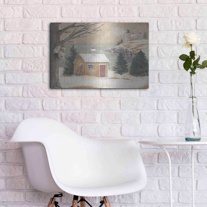 Luxe Metal Art 'Winter Light' by Pam Britton, Metal Wall Art,24x16