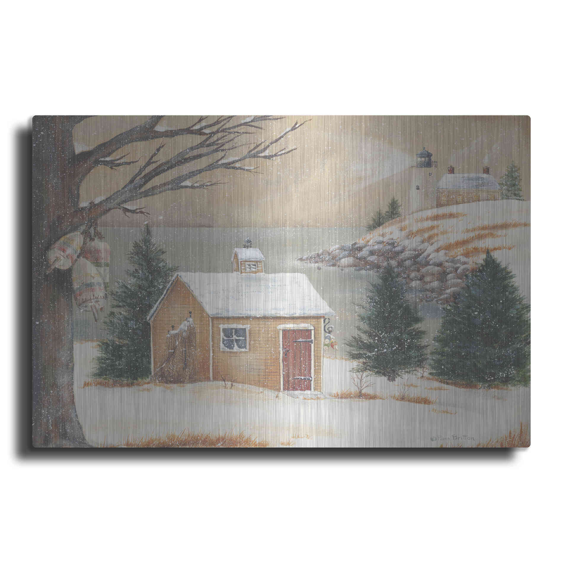 Luxe Metal Art 'Winter Light' by Pam Britton, Metal Wall Art