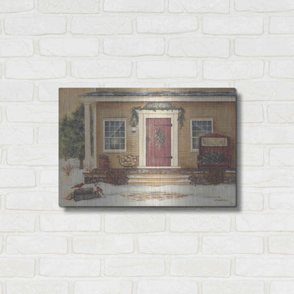 Luxe Metal Art 'New England Winter Day' by Pam Britton, Metal Wall Art,24x16
