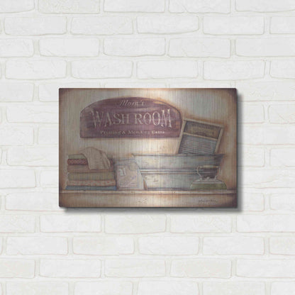 Luxe Metal Art 'Mom's Wash Room' by Pam Britton, Metal Wall Art,24x16