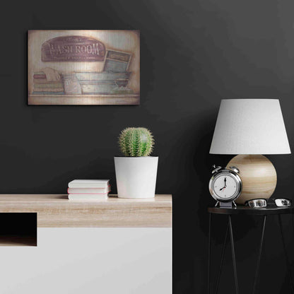 Luxe Metal Art 'Mom's Wash Room' by Pam Britton, Metal Wall Art,24x16