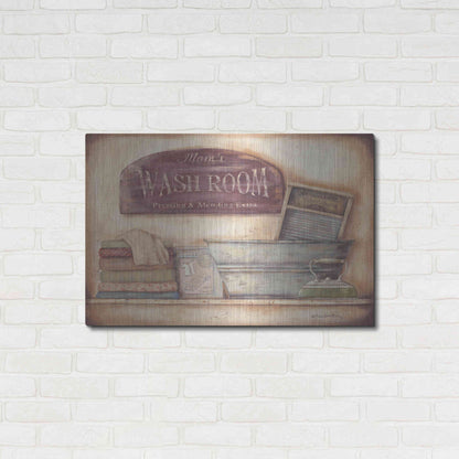 Luxe Metal Art 'Mom's Wash Room' by Pam Britton, Metal Wall Art,36x24