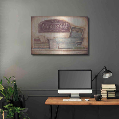 Luxe Metal Art 'Mom's Wash Room' by Pam Britton, Metal Wall Art,36x24