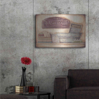 Luxe Metal Art 'Mom's Wash Room' by Pam Britton, Metal Wall Art,36x24