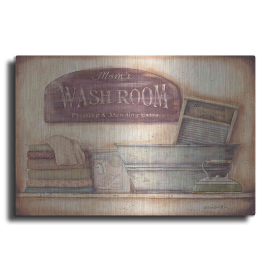 Luxe Metal Art 'Mom's Wash Room' by Pam Britton, Metal Wall Art