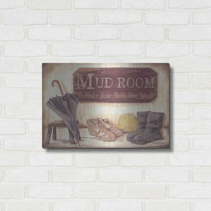 Luxe Metal Art 'Muddy Shoes' by Pam Britton, Metal Wall Art,24x16