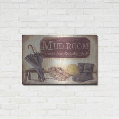 Luxe Metal Art 'Muddy Shoes' by Pam Britton, Metal Wall Art,36x24